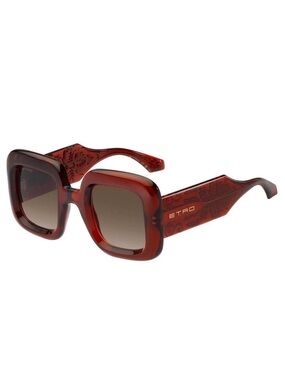 New Etro ETRO0015/S 2LFHA Brick Color Square Sunglasses, Authentic